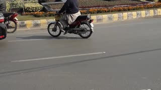 An airplane on road