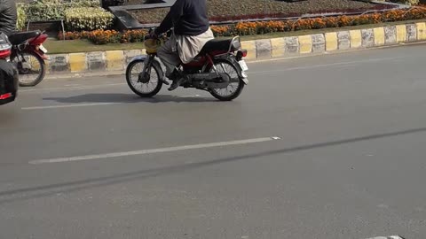 An airplane on road