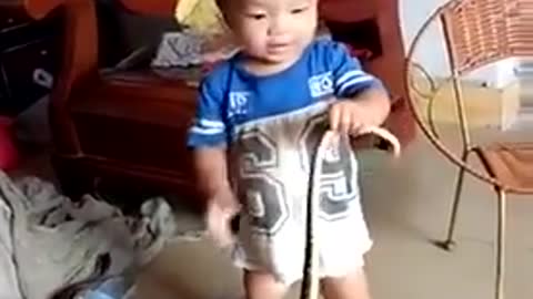 kid catching snake|Kids|baby|snake