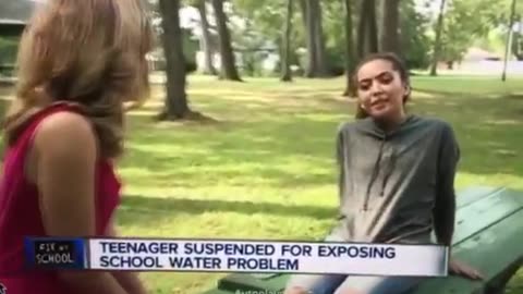 Student suspended after posting pic of discolored water in school bathroom to social media (2016)