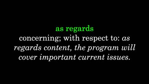 English grammar lesson: regards