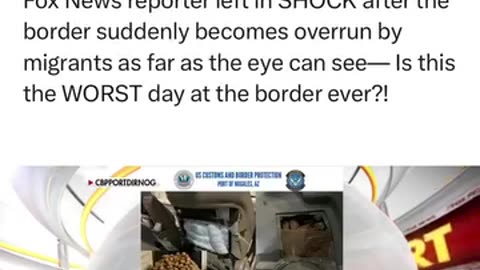 Fox News reporter left in SHOCK after the border suddenly becomes overrun by migrants.