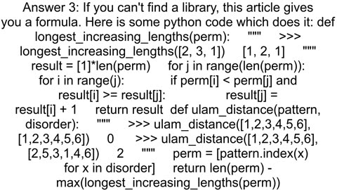 an ulam distance in python