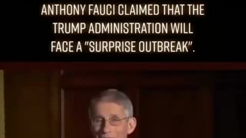 Fauci prophesing his plandemic