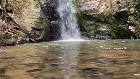 Cascading Water Of A Waterfall