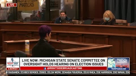 Witness #38 testifies at Michigan House Oversight Committee hearing on 2020 Election. Dec. 2, 2020.
