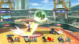 Sora vs Cloud vs Little Mac vs Young Link on Spring Stadium (Super Smash Bros Ultimate)