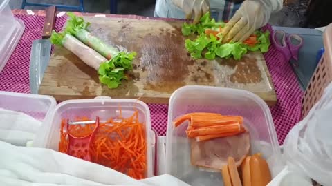 How to make fresh Spring Rolls || Spring Rolls || Special Thai Streetfood ||