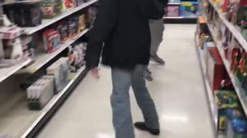 Lightsaber fight at Target