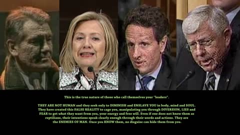 Reptilian Rulers Tim Geithner & Senator Mike Enzi - FrequencyFence - Reptilians Shapeshifters