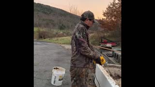 Loading firewood