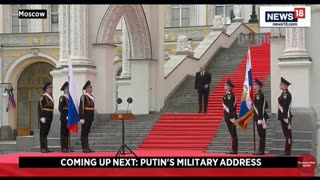 A pre-Putin-speech ceremony