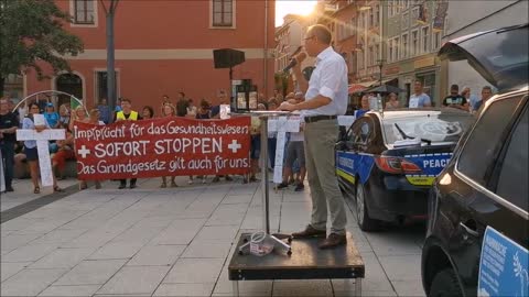 JÖRG URBAN, LV der AfD Saсhsen - 77. MAHNWACHE - BAUTZEN, Kornmarkt, 25 07 2022