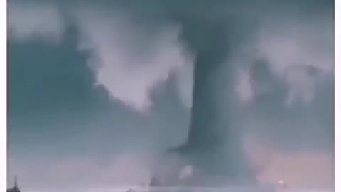 Terrible tornado in the pacific