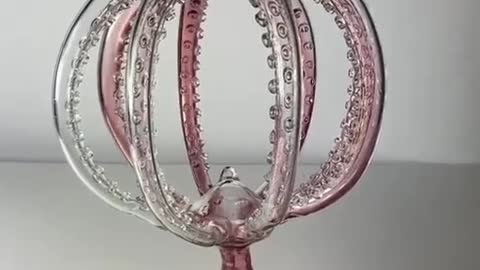 Crystal Octopus Wine Container, Red Wine Poured in it!!