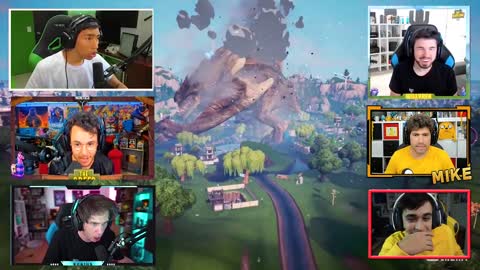 INCREÍBLE REACCIÓN DE MIKECRACK, RUBIUS, GREFG, WILLY, FERNAN Y RAPTOR AL *EVENTO FINAL* DE FORTNITE