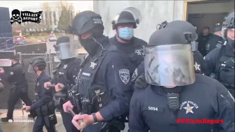 Citizens at the Oregon Capital get maced by Police while trying to enter a public meeting!