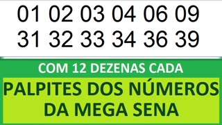 PALPITES DOS NÚMEROS DA MEGA SENA COM 12 DEZENAS pm pn po pp pq pr ps pt pu pv pw px