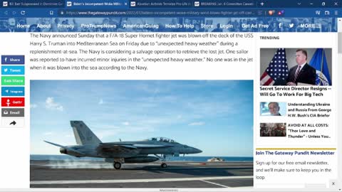 Biden made fighter jet blow off carrier