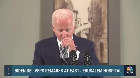 Biden breaks down in HACKING fit in Israel