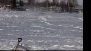 Racing on a frozen lake