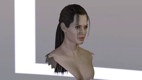 3d model Angelina Jolie head