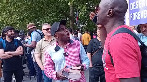 Muslim debates Christian Preacher. Why is the Quran from God.