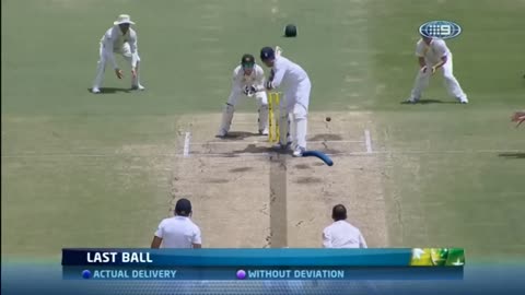 Biggest Spin Ever-- Nathan Lyon hits a crack on the WACA pitch