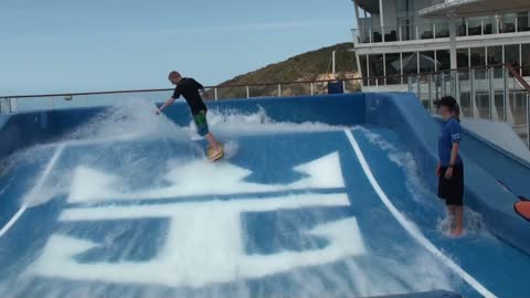 Surfing Trick Montage On the World's Largest Cruise Ship Allure Of The Seas!