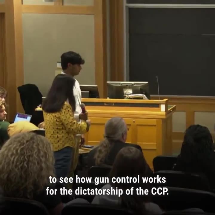 Chinese Immigrant SCHOOLS Anti-2A Leftist On Gun Control