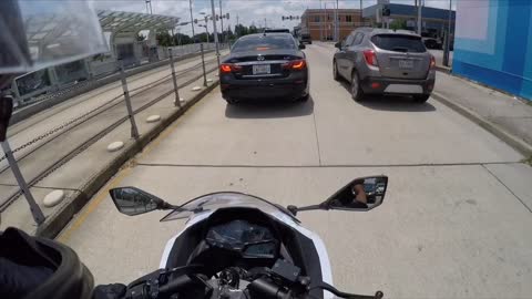 Bad Driver Bangs Up Biker