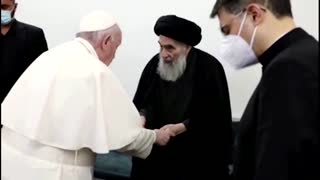 Pope bids farewell to top Shi'ite cleric