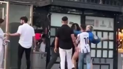 Brawl between a Turkish Islamist and 3 trans men in Istanbul.