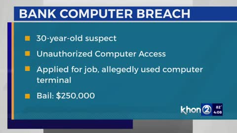 Man charged after computer breach at local bank