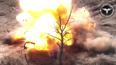 Epic detonation of the BC of the Russian T-72B3 after hitting the FPV with the