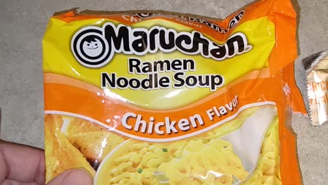 Eating Maruchan Ramen Noodle Chicken Flavor, Dbn, MI, 3/22/24