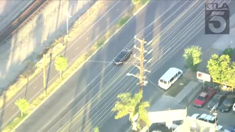 Dashcam Footage of Stolen vehicle pursuit in La Crescenta