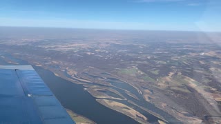Flying Vans RV9A over Mississippi river