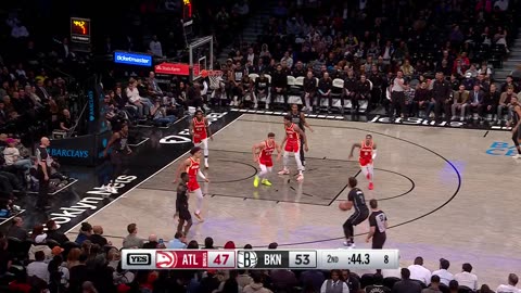 5 triples by Cam Johnson in the first half! Hawks vs. Nets