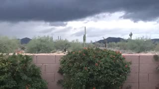 Desert storm time-lapse - 100 degrees & raining