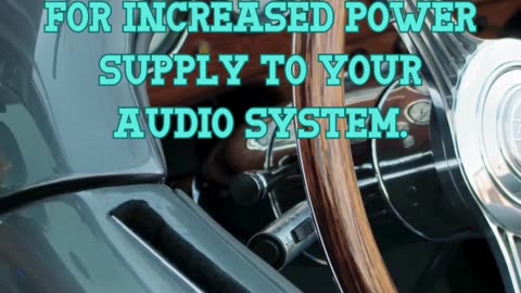 Upgrade to a high-output alternator for increased power supply to your audio system.