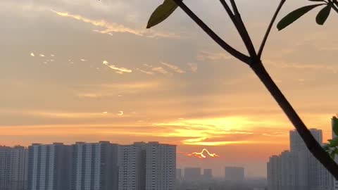 Amazing City sunset view