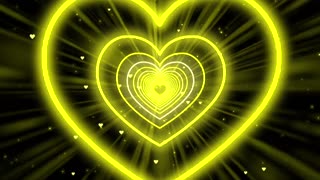 499. Heart Tunnel💛Yellow Heart Neon Heart Heart