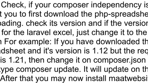 Error installing maatwebsiteexcel on laravel 10484