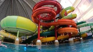 Waterslides at Tropical Islands in Krausnick, Germany