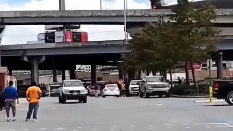 Caesars Superdome stadium on fire in New Orleans, Louisiana