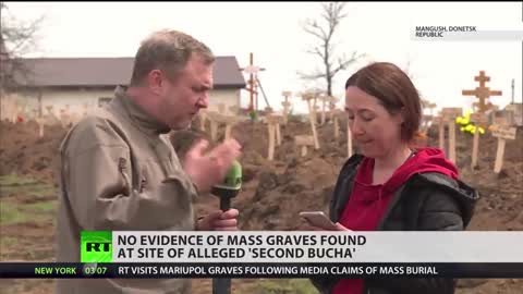 Ukraine - No signs of alleged mass graves near the devastated city of Mariupol