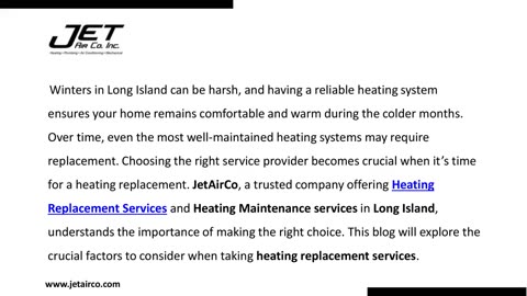 Crucial Factors When Taking Heating Replacement Services