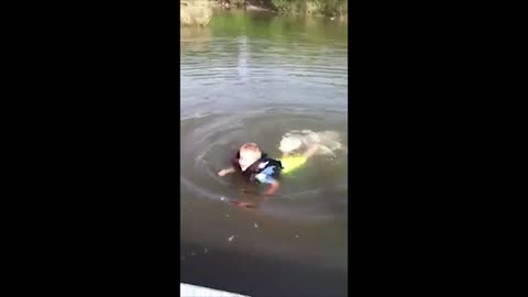 Boy's Swim Ruined By Pee
