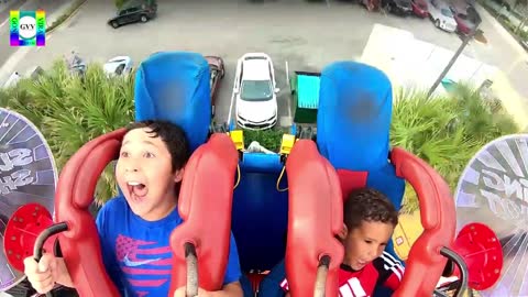 Scared and Passed out Slingshot Rides 😲😨😵💕 FUNNY VIDEOS